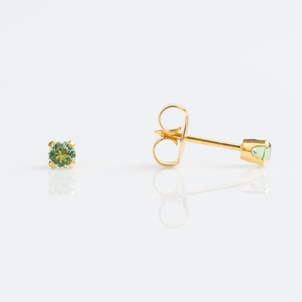 Tiny Tips Earrings - 3mm Gold Plated August P