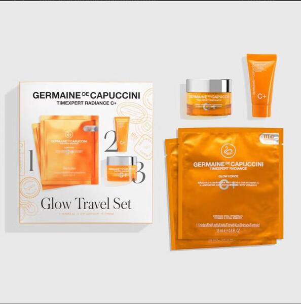 Glow Travel Set time Expert Radiance C+ Masks, Cream, Eye Contour
