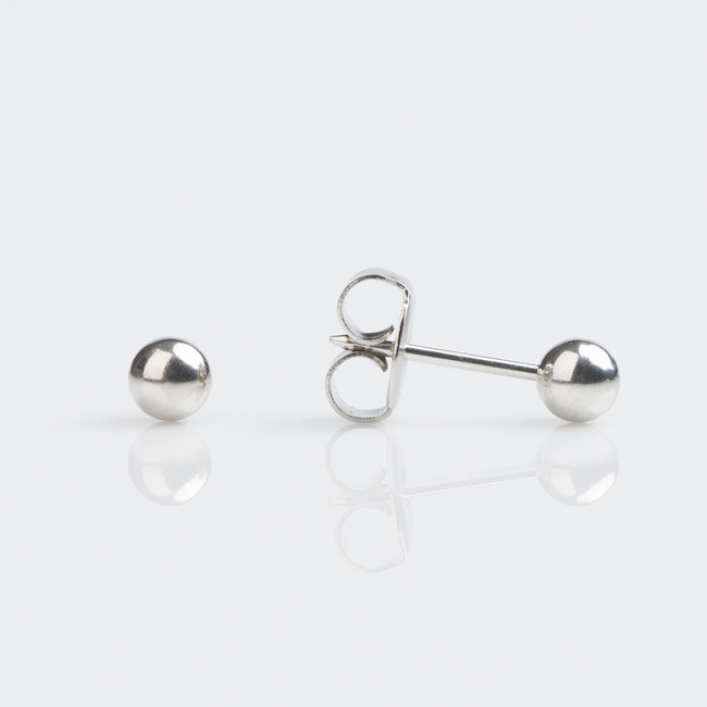 Tiny Tips Earrings - 4mm Stainless Steel Ball