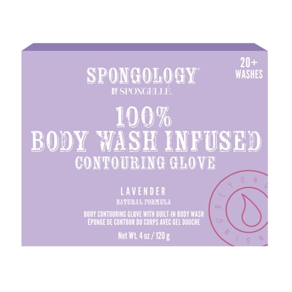  100% Body Wash Infused Contouring Glove-Lavender