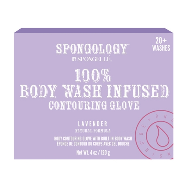  100% Body Wash Infused Contouring Glove-Lavender