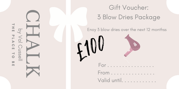3 Blow-Dries gift voucher