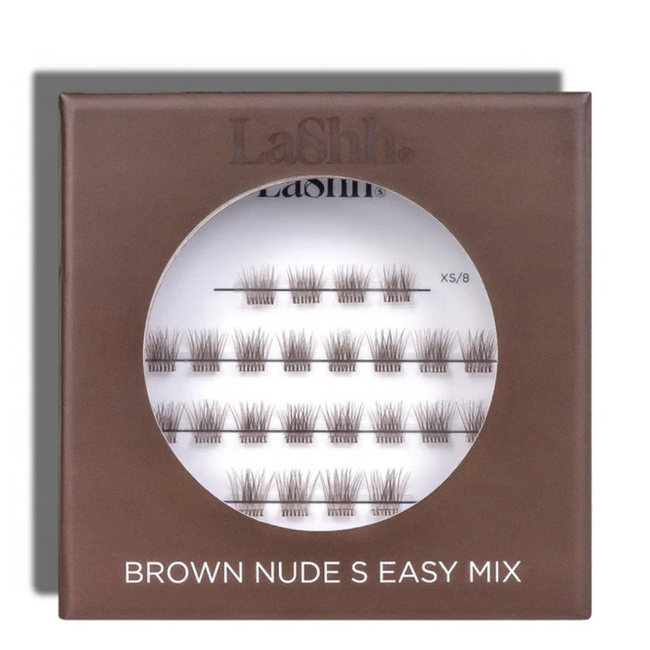 LaShh BROWN NUDE S EASY MIX itseliimautuvat ripsipalat
