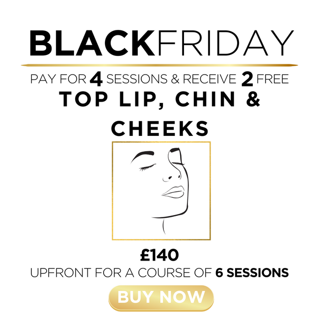 a) Top Lip, Chin & Cheeks – 2 FREE Sessions!