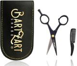 BartZart Bartschere Set mit Kamm u. Tasche
