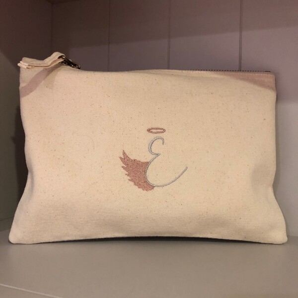 Organic Cotton Angel Wing Make-up Bag