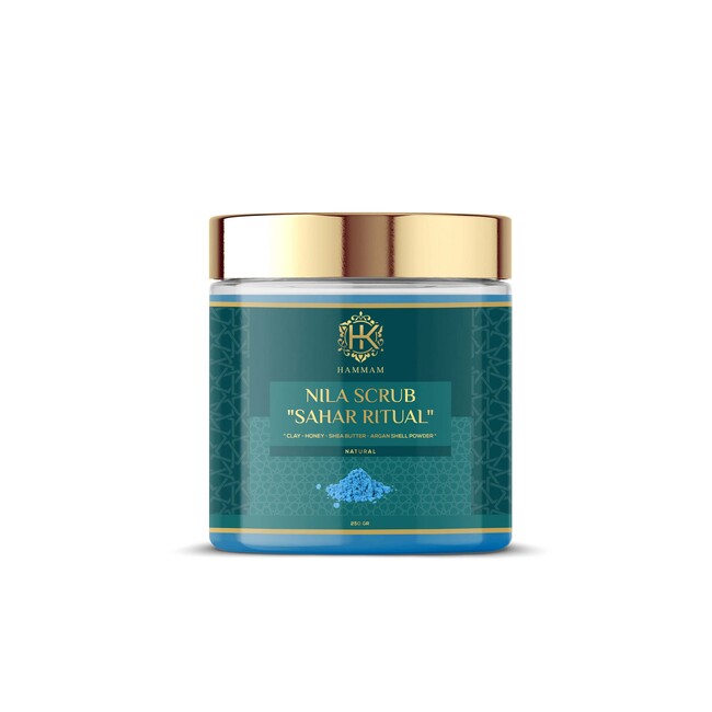 HK Nila Scrub with argan shell powder in jar