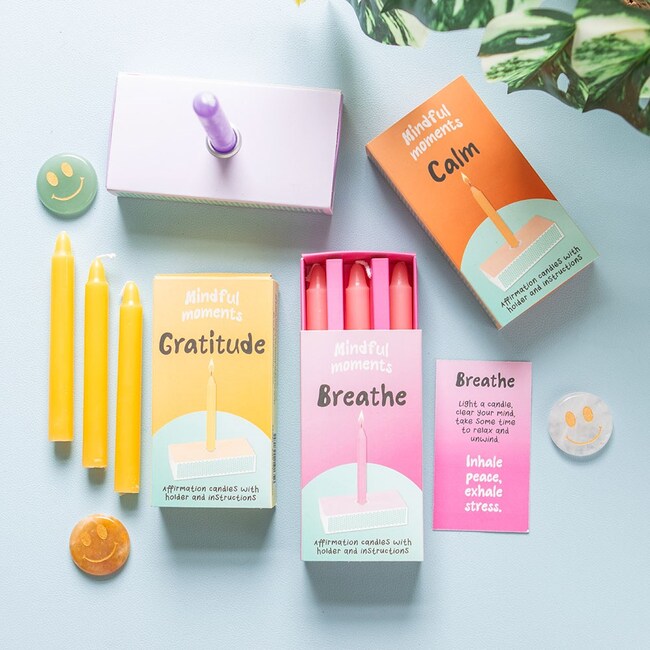 Breathe affirmation candles