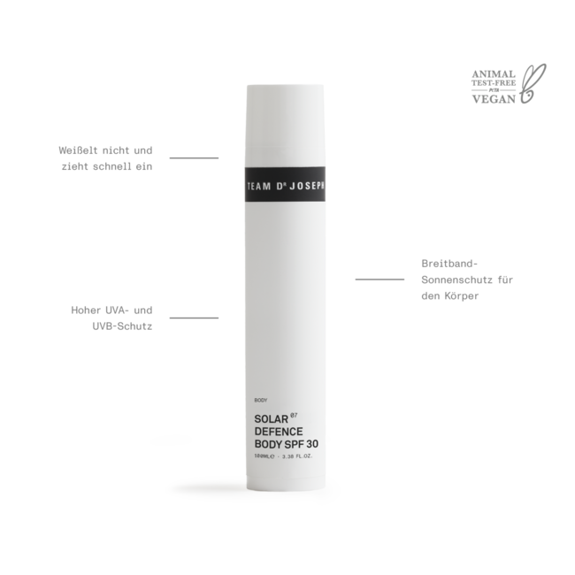 ☀️ Breitband-Sonnenschutz für den Körper, Solar Defence Body SPF 30, 100 ml