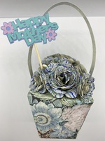 Basket of flowers with required tag
