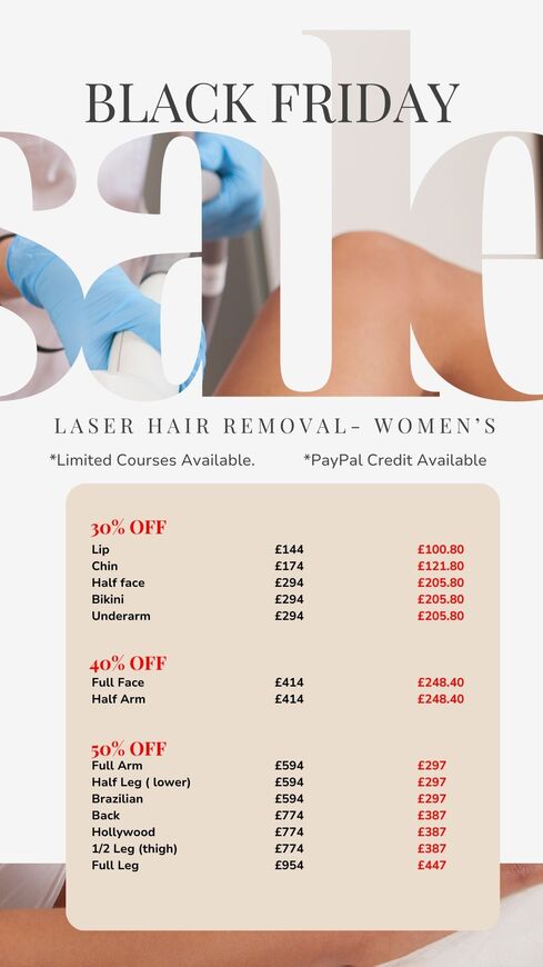 50% Lower Leg Laser Hair x6 