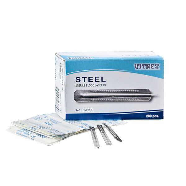 Vitrex Steel Sterile Blood Lancet