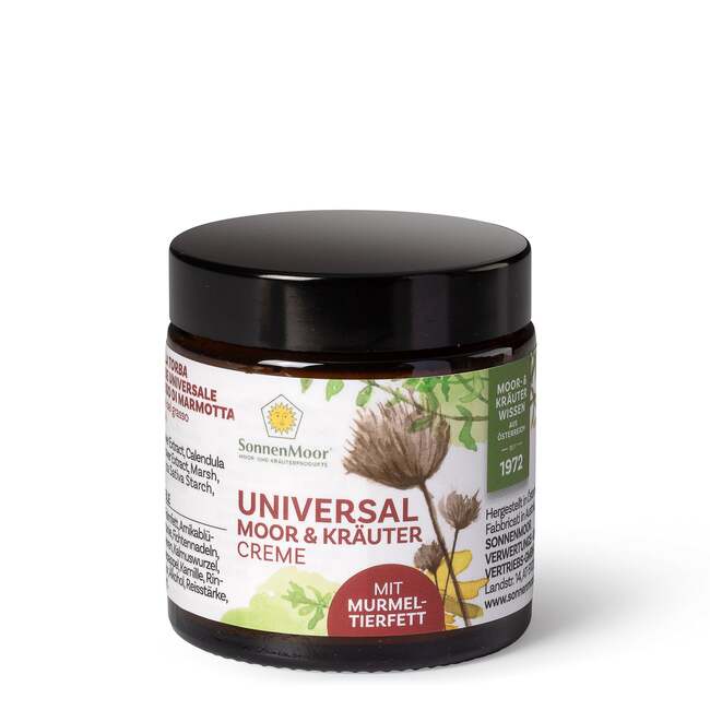 Universal Moor- und Kräutercreme mit Murmeltierfett, SonnenMoor Creme, Hautsalbe, 90 g