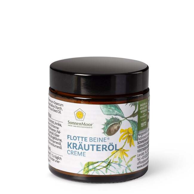 Kräuterölcreme, Flotte Beine, SonnenMoor Creme, Hautsalbe, 90 g