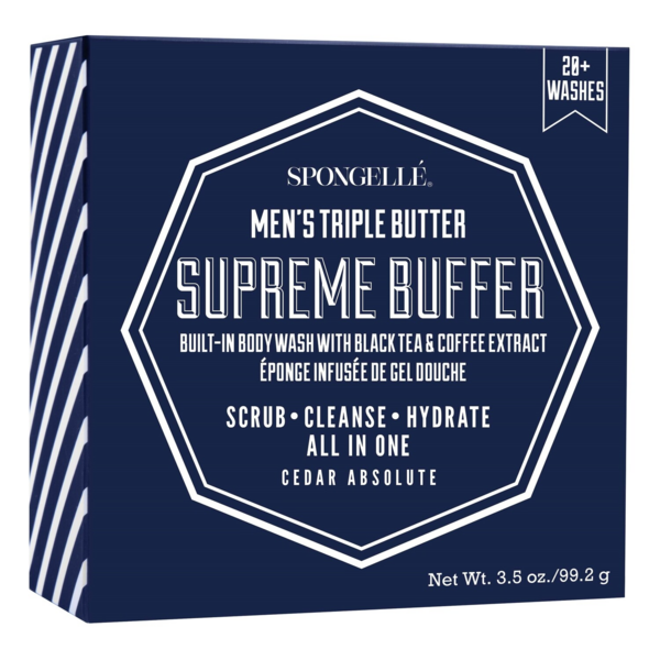Mens Triple Butter Supreme Shower Wash Buffer -Cedar