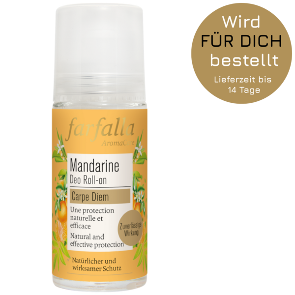 Deo Roll-on Mandarine, Zitrusfrischer, Deodorant ohne Alkohol, 50 ml
