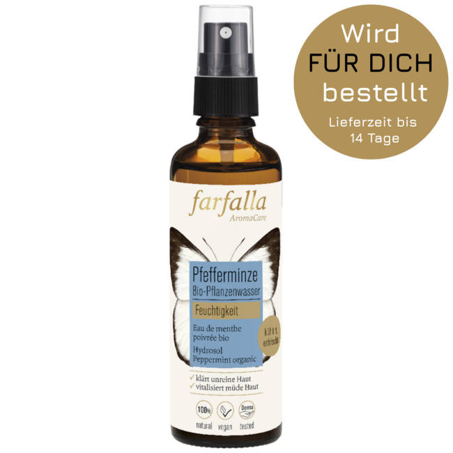 Pfefferminze, Bio-Pflanzenwasser, Feuchtigkeit, Hitzestopp, Toner, 75 ml