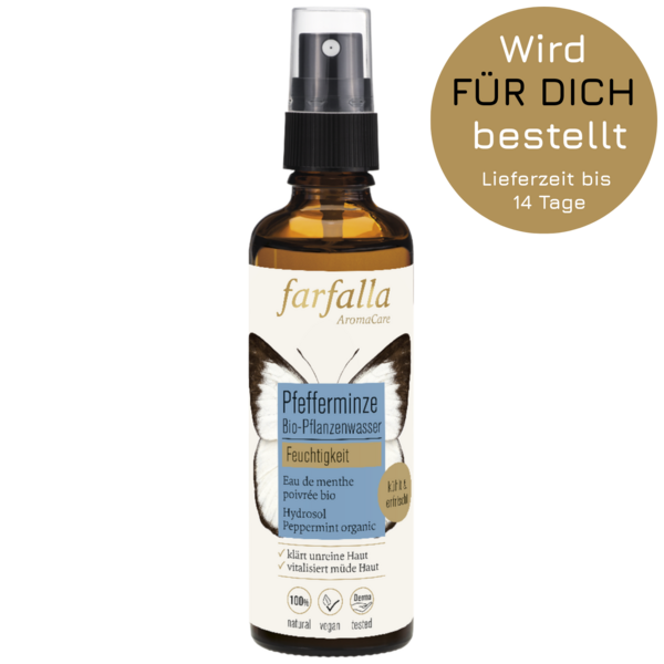 Pfefferminze, Bio-Pflanzenwasser, Feuchtigkeit, Hitzestopp, Toner, 75 ml