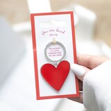 You are loved heart keyring