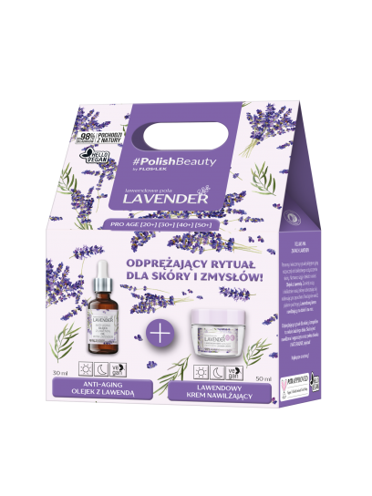 Floslek LAVENDER SET (Moisturizing lavender day and night cream + ANTI-AGING Oil with lavender ) 