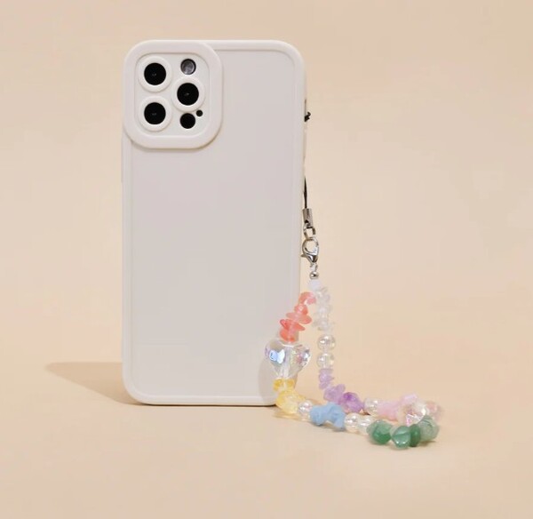 Beaded phone strap - colourful crystals
