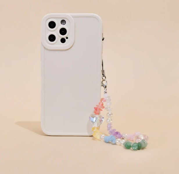 Beaded phone strap - colourful crystals