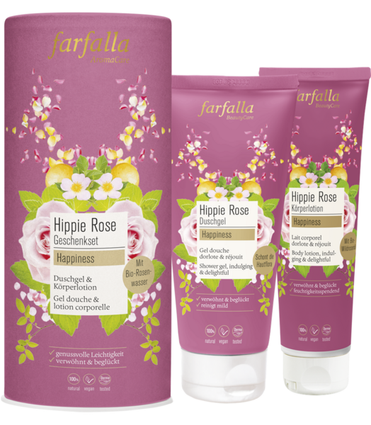  🎁 Geschenkset Hippie Rose, Duschgel und Körperlotion