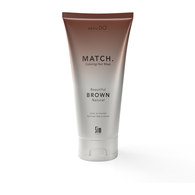 Match coloring hair mask brown
