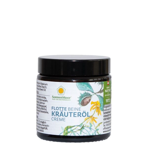  🎁 Kräuterölcreme, Flotte Beine, SonnenMoor Creme, 90 g