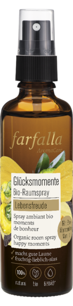 Glücksmomente Bio-Raumspray, Vanille-Mandarine, Lebensfreude, 75 ml