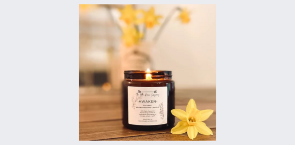 Vegan Soy Wax Aromatherapy Candle - Awaken