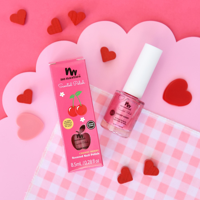 20 FREE Scented Kids Polish Cherry Berry - Bright Pink