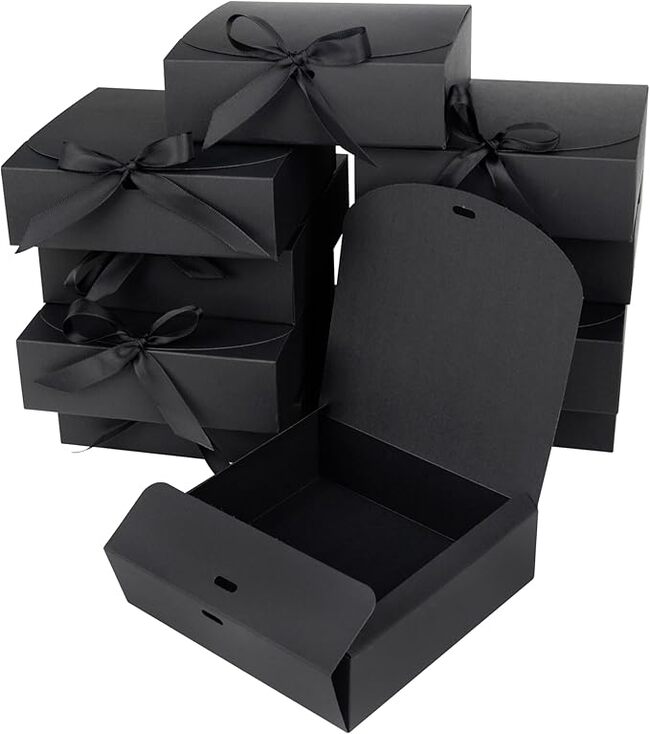 Black Gift Box with Ribbon