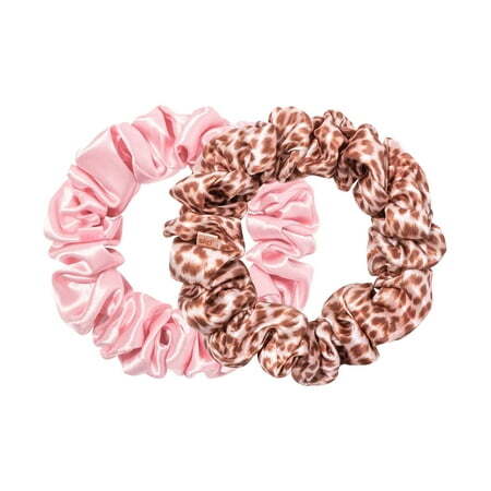  Pink And Leapord Scrunchies