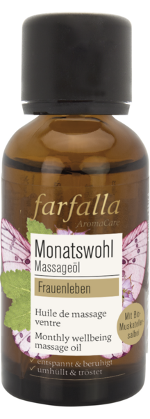 Massageöl Monatswohl, Frauenleben, Muskatellersalbei, Körperöl 30 ml