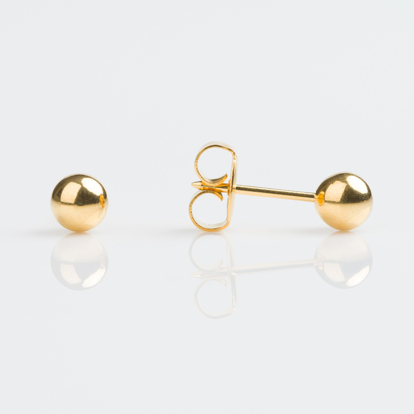 Sensitive Earrings - Gold Plated 5mm Ball