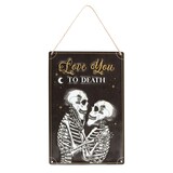 Love You To Death Hanging Sign