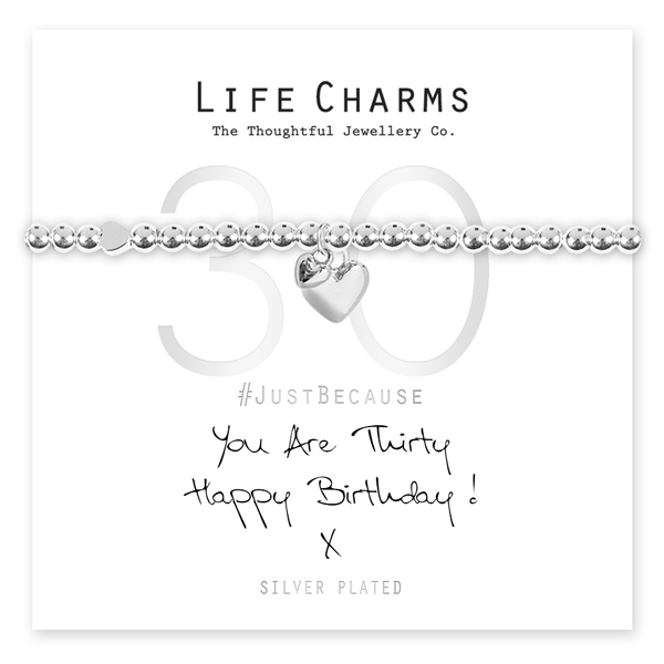 You Are 30 Hearts Bracelet LC021BW-30