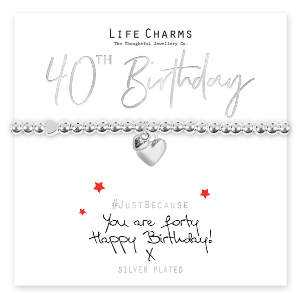 You Are 40 Heart Bracelet LC020BW-40