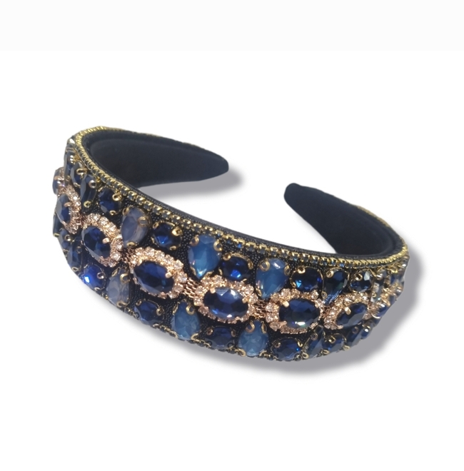 Blue glitz hairband