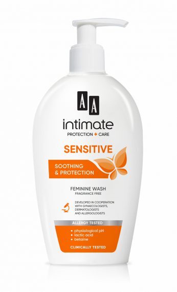 AA Intimate Sensitive Soothing and Protection Femine Wash 300ml