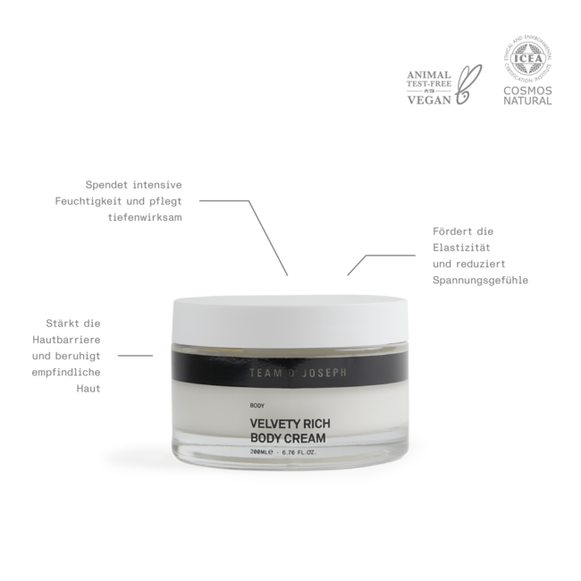 Velvety Rich Body Cream, Reichhaltige Körpercreme, 200 ml