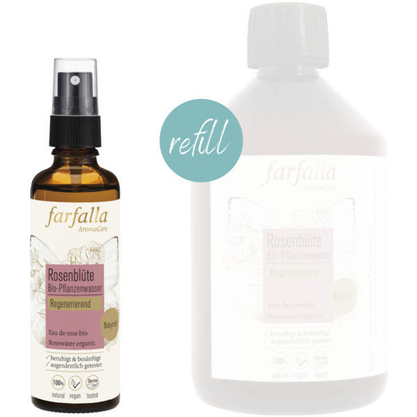 Rosenblüte, Bio-Pflanzenwasser, regenerierend, Toner, 75 ml