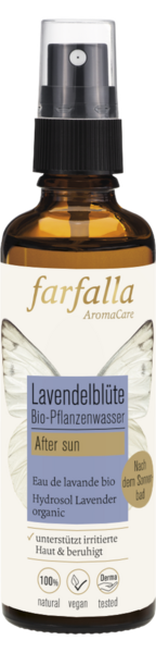 Lavendelblüte, Bio-Pflanzenwasser, after sun, Toner, 75 ml