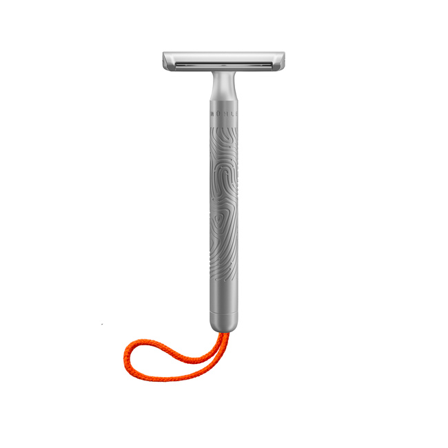 Rasierhobel COMPANION unisex, mit Aufhängekordel in der Farbe coral