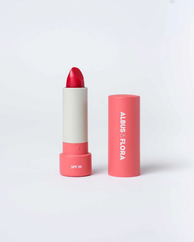 Albus and Flora Lip Sheild SPF 30 Snowberry Red