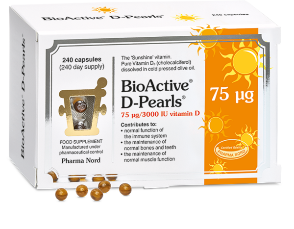 BioActive D-Pearls 75 mcg 240 pk