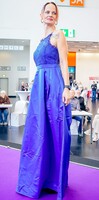 Abendkleid Blau mit Spitze S/M