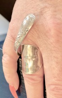 J sterling silver spoon ring