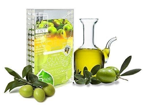 olive sensation pedi in a box